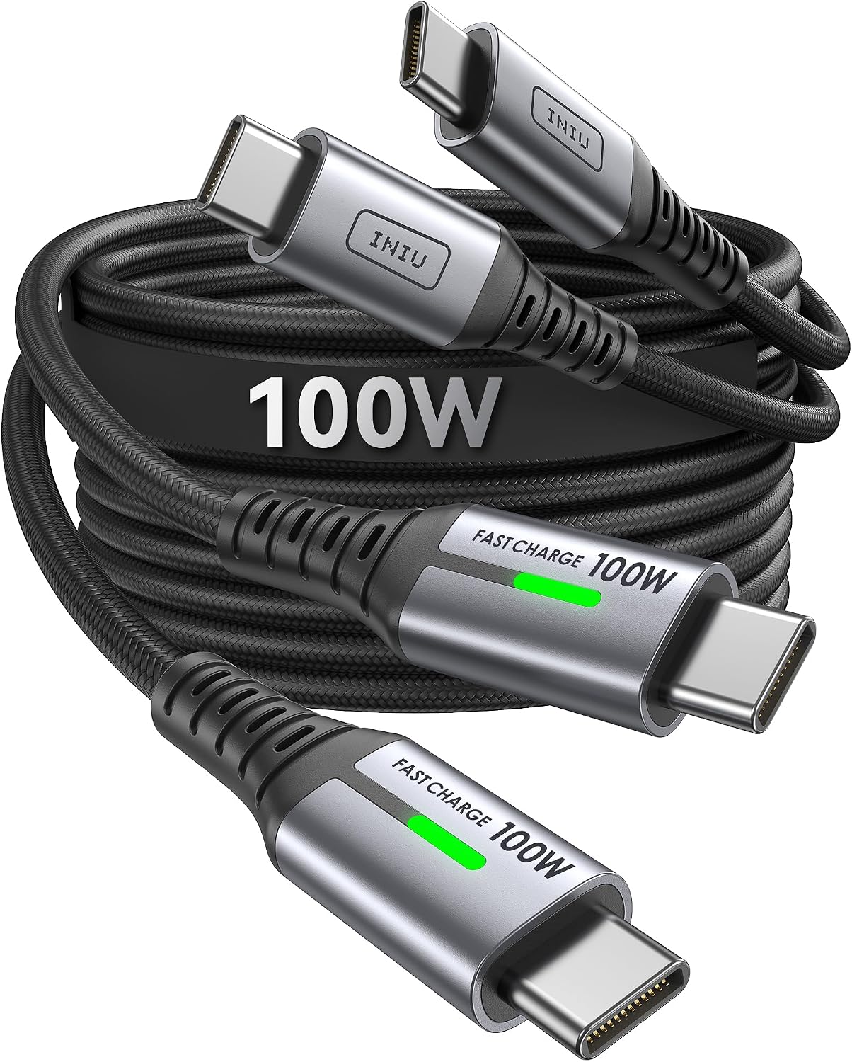 INIU USB-C de 100 W, 1 m, conjunto de 2