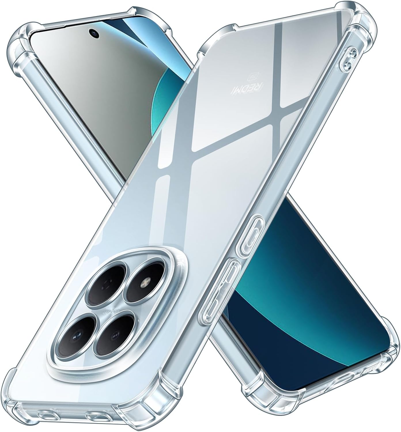 ivoler Funda HD Clara para Xiaomi Redmi Note 15 Pro 4G (No para Redmi Note 15 Pro 5G), Carcasa Protectora Antigolpes Antiarañazos Transparente con Cojín Esquina Parachoques, Suave TPU Silicona Case
