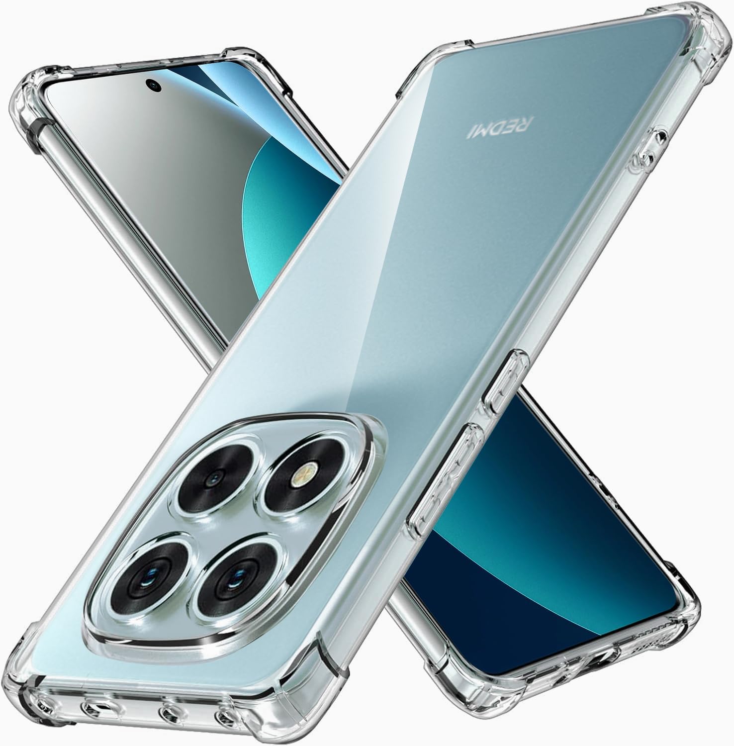 Funda para Xiaomi Redmi Note 15 Pro 4G [No para 5G] con protección de cámara, Funda de Silicona TPU Suave, Parachoques con Esquinas reforzadas, protección Transparente (Transparente)