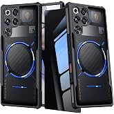 Guizzcg Funda para ZTE Nubia Red Magic 11S Pro/11S Pro+/11 Pro/11 Pro+ - Parachoques de TPU Suave + Parte Trasera de acrílico - Airbag - Resistente a Golpes y caídas - 1 película Protectora - Negro