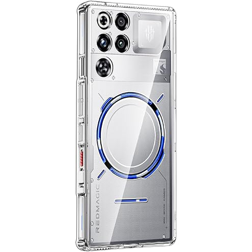 GIOPUEY para Nubia Red Magic 11 Pro/11S Pro Funda, Carcasa Dura de PC + TPU Suave, Alta Transparencia, Funda Transparente, Airbag Anticaídas - Transparent