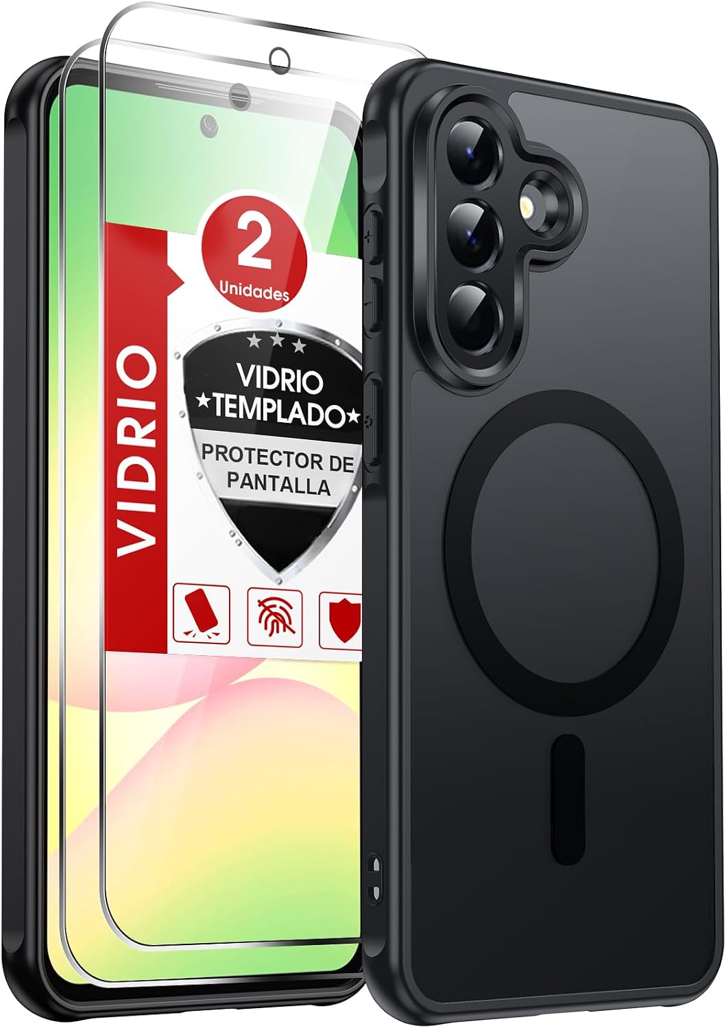 LeYi Funda Magnética para Samsung Galaxy A57/A 57 4G/5G, Negro