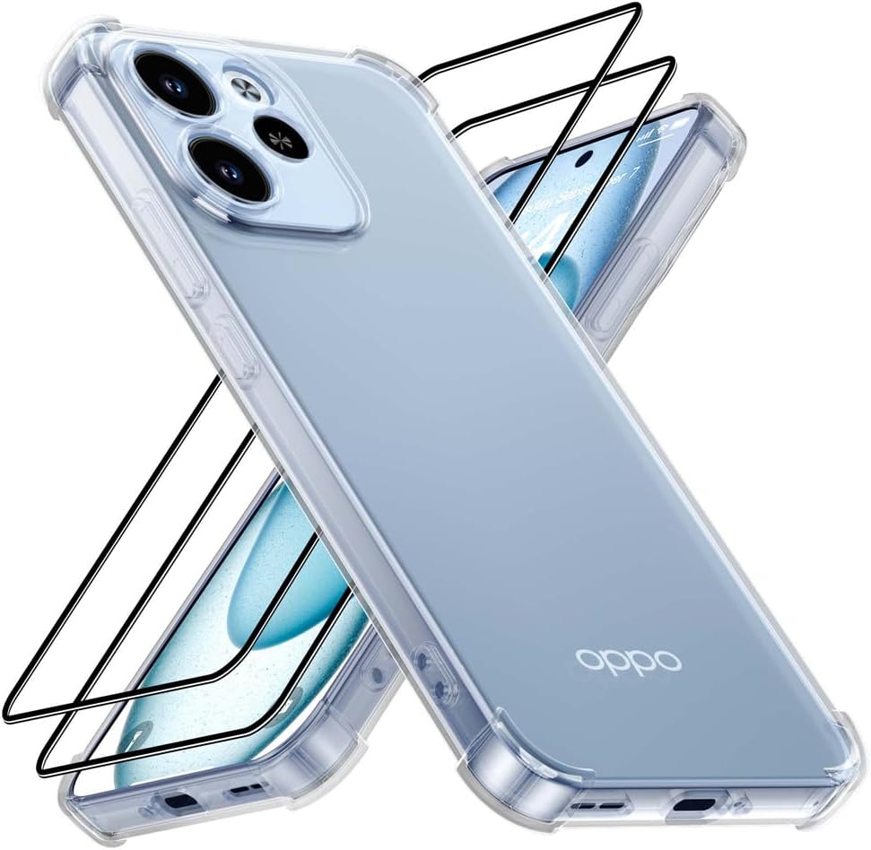LACAE capa protetora para OPPO Reno15 F 5G / OPPO Reno15 FS 5G — transparente