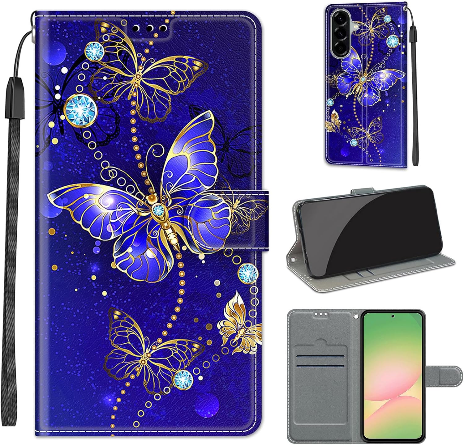 Funda para Samsung Galaxy A57, Mariposa Azul