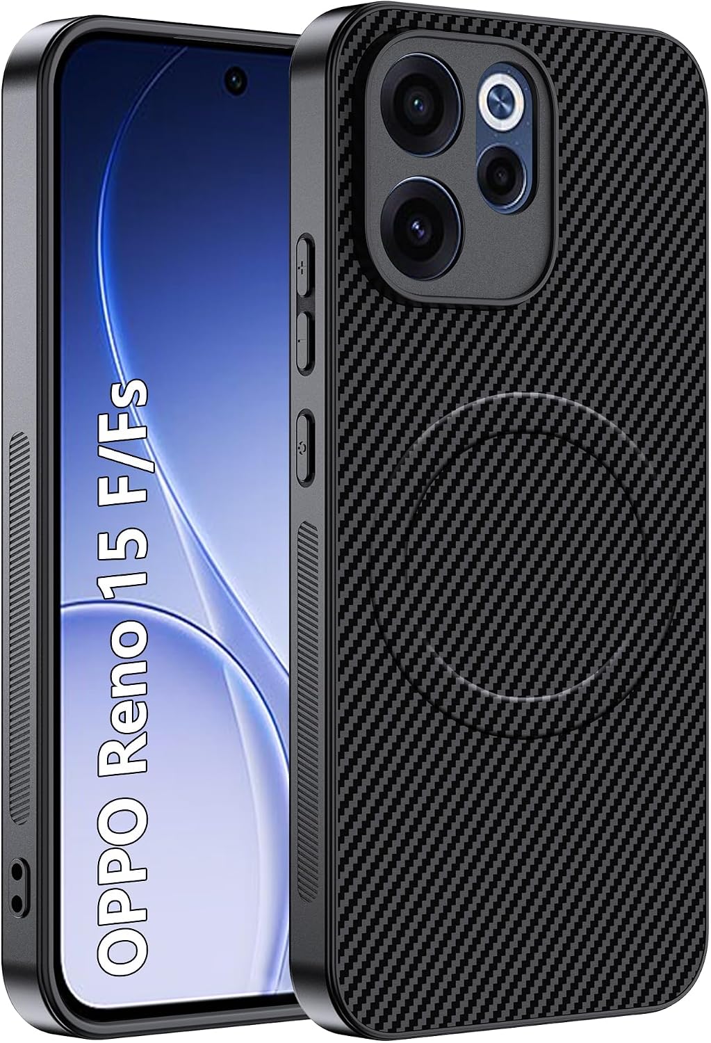 CAUHENYEE capa magnética para OPPO Reno15 F 5G / OPPO Reno15 FS 5G e proteção deslizante da câmara