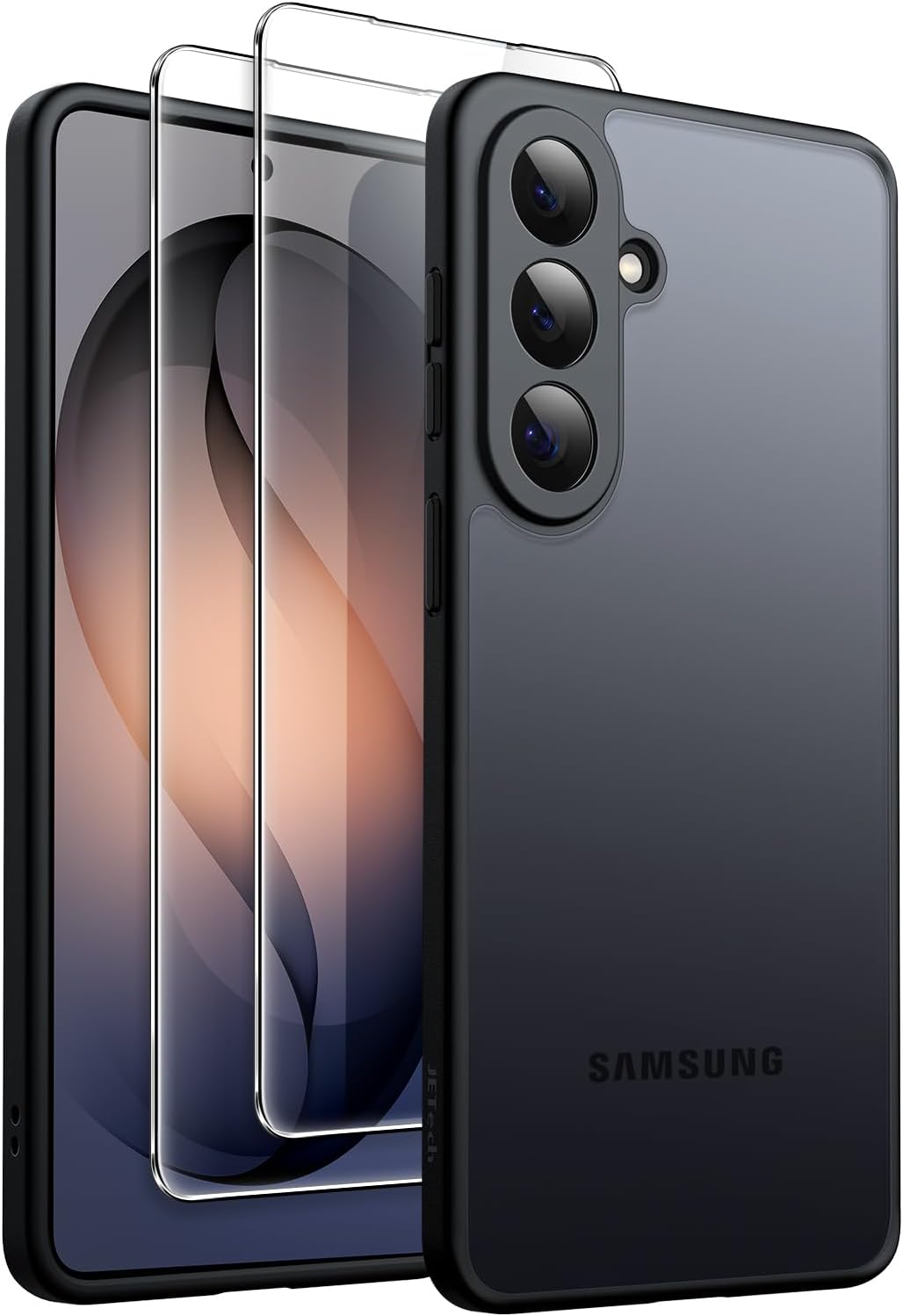 JETech Funda Mate 3 en 1 para Samsung Galaxy S26, Negro