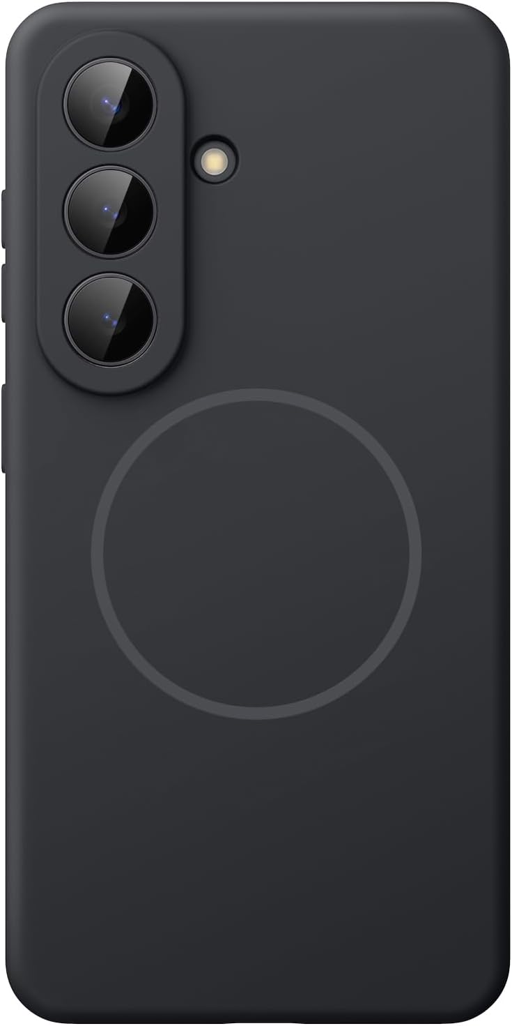 JETech Funda de Silicona Magnética para Samsung Galaxy S26 Plus, Negro