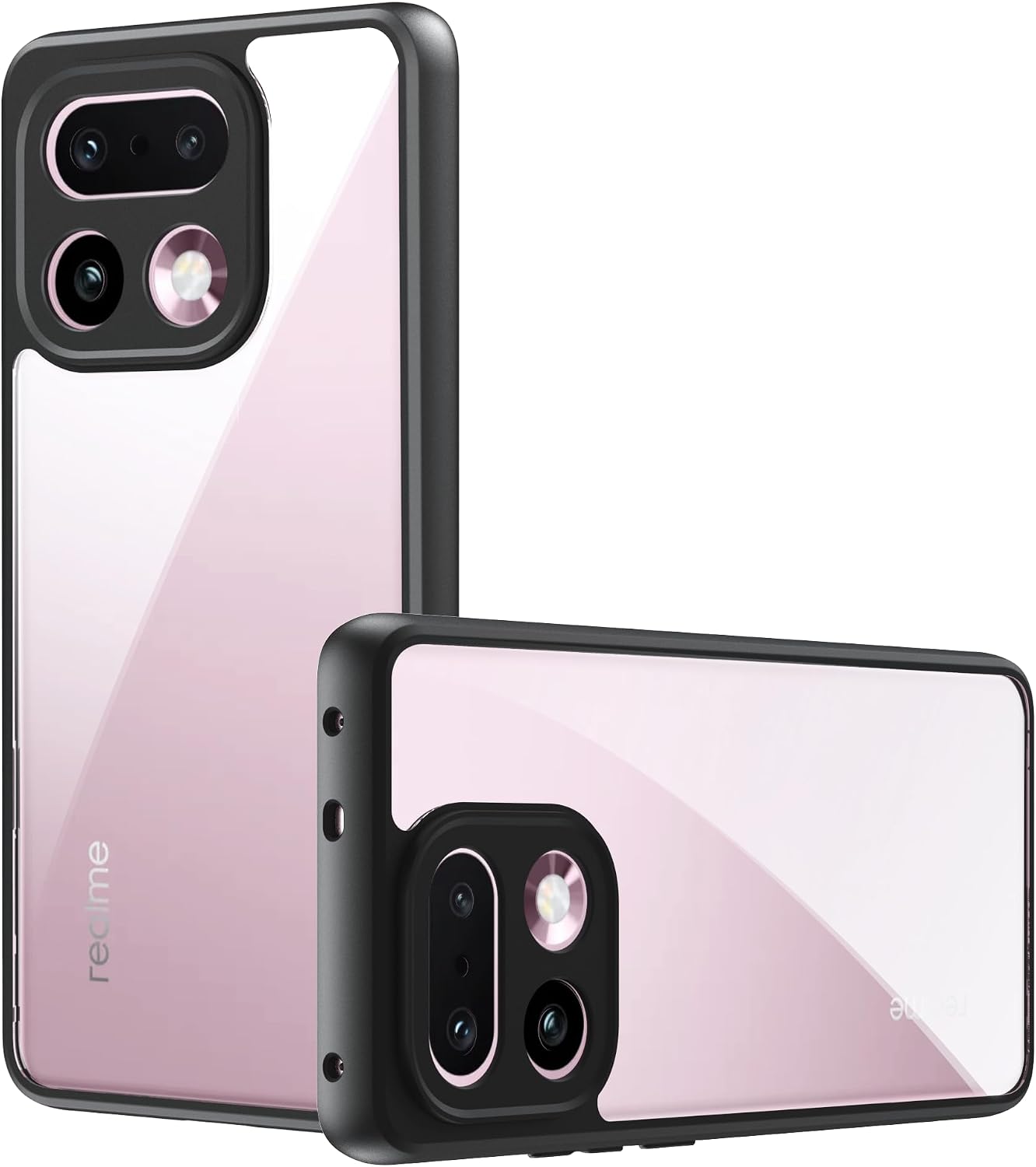 Lemxiee Funda para realme 16 Pro Plus & 16 Pro+ 5G Case con Antivibración & Antideslizante Funda de Silicona + Acrílico Transparente