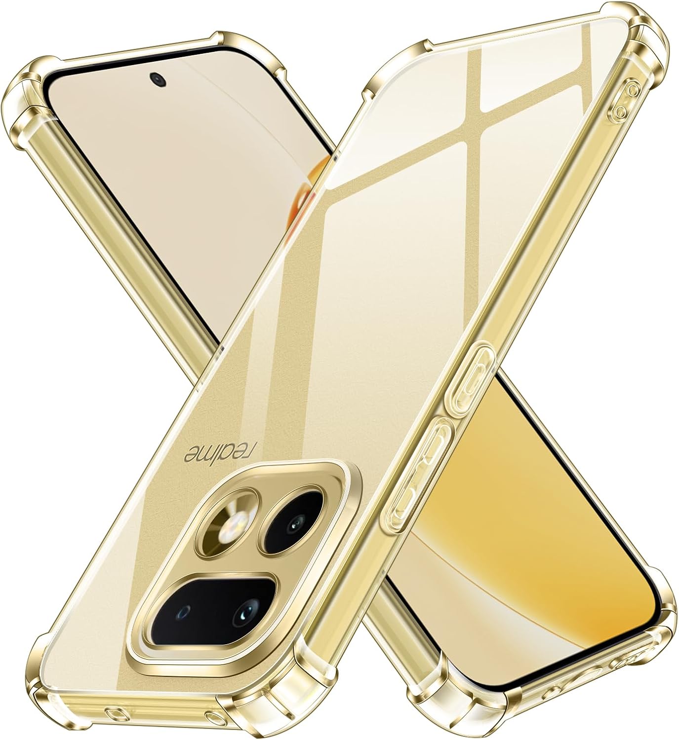 ivoler Funda HD Clara para Realme 16 Pro 5G, Carcasa Protectora Antigolpes Antiarañazos Transparente con Cojín Esquina Parachoques, Suave TPU Silicona Caso Delgada Bumper Case