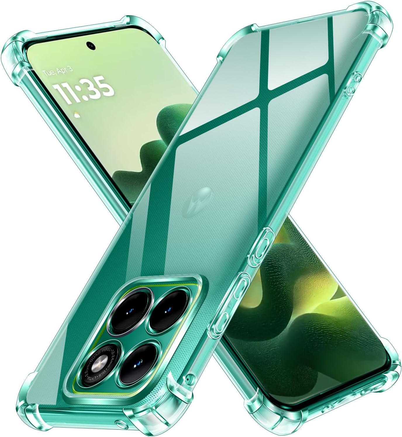 ivoler — Capa traseira transparente para Motorola Edge 70 Fusion
