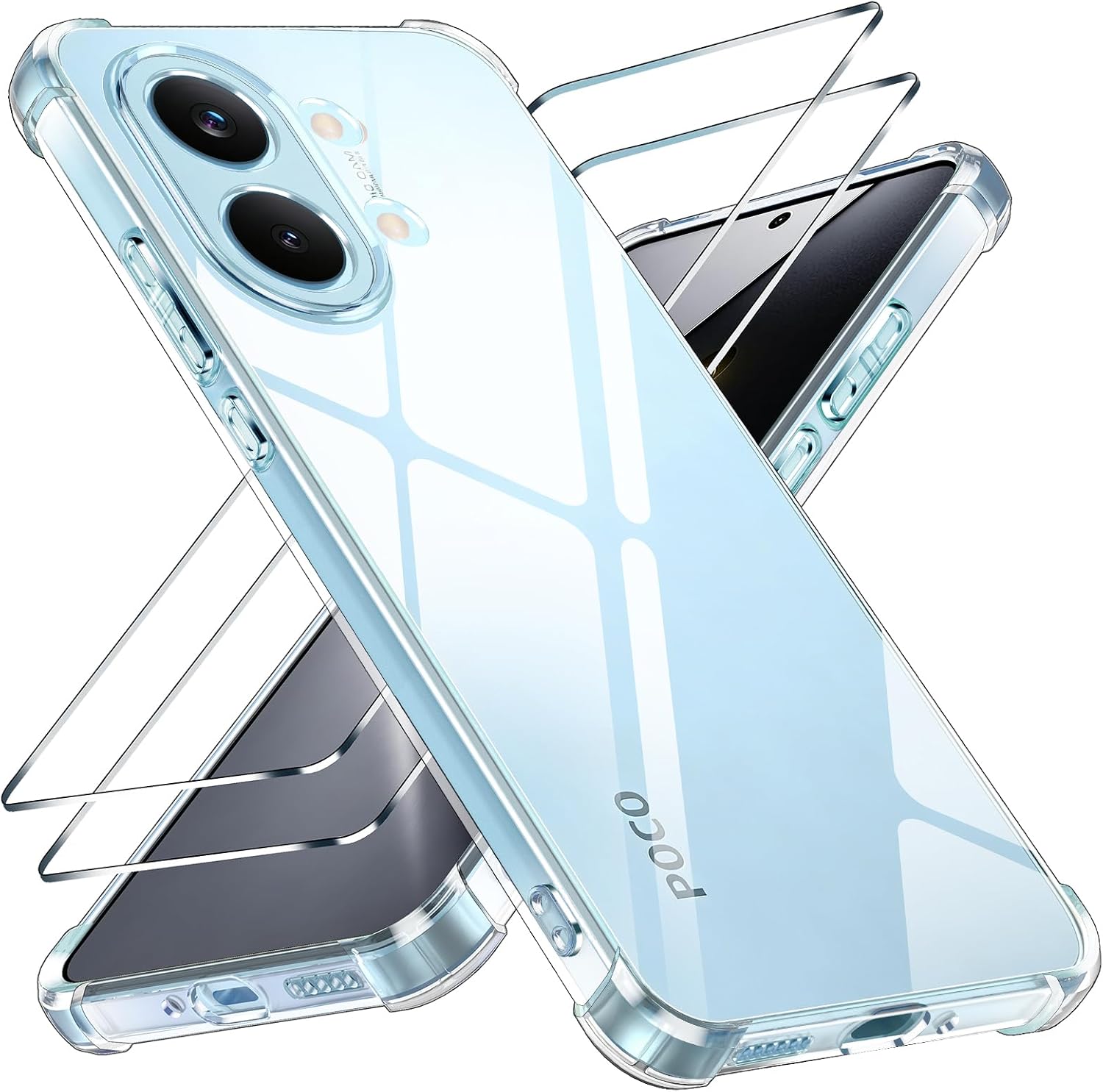 Yohii capa protetora para POCO X8 Pro Max — transparente