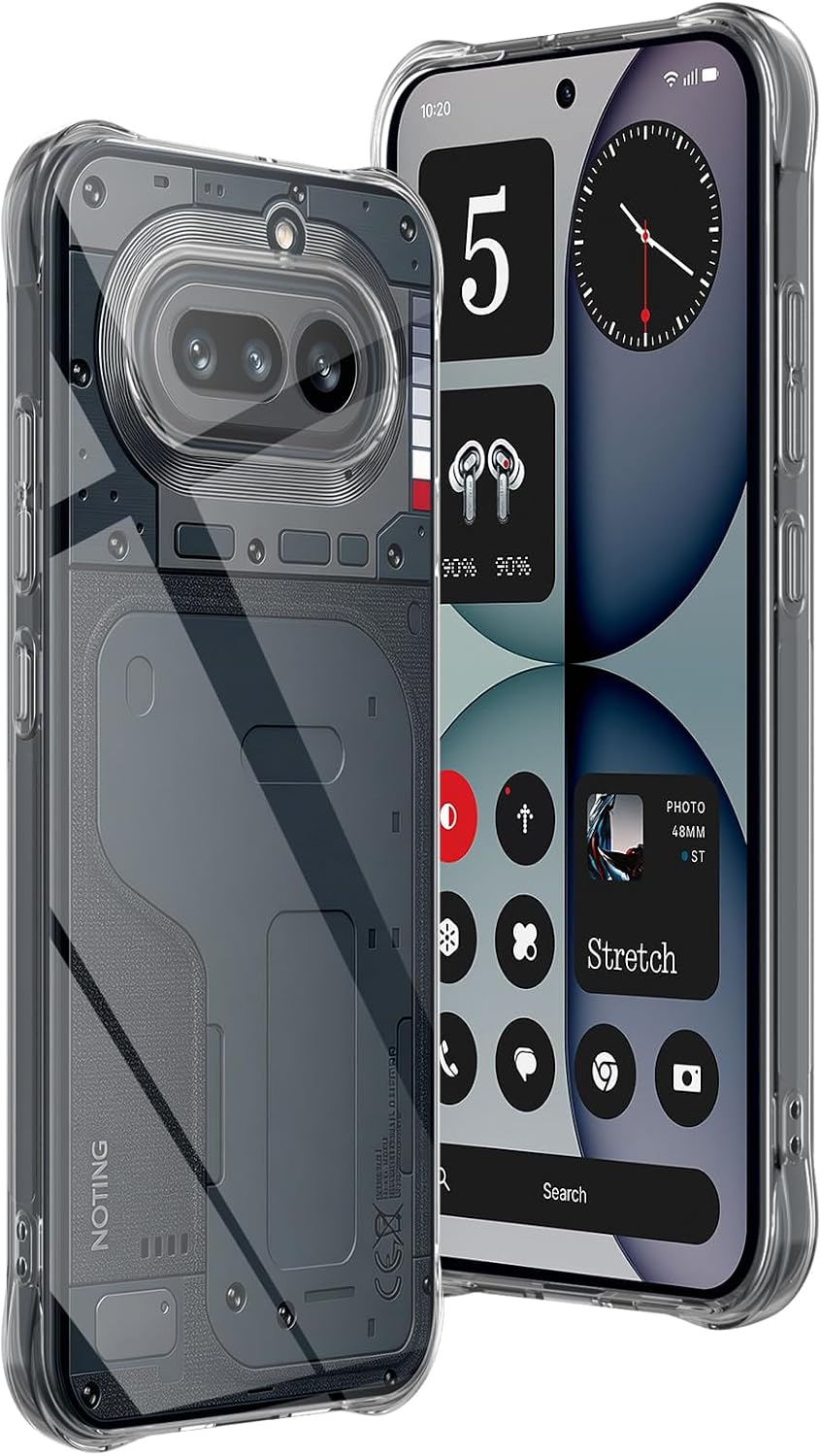 QULLOO — Capa traseira transparente para Nothing Phone (4a)
