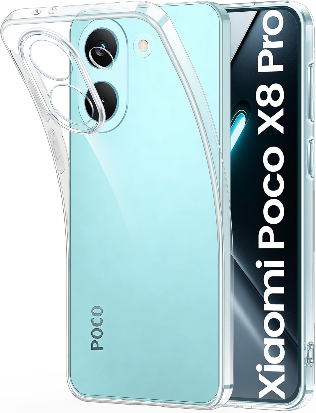 Yohii capa protetora para POCO X8 Pro — transparente