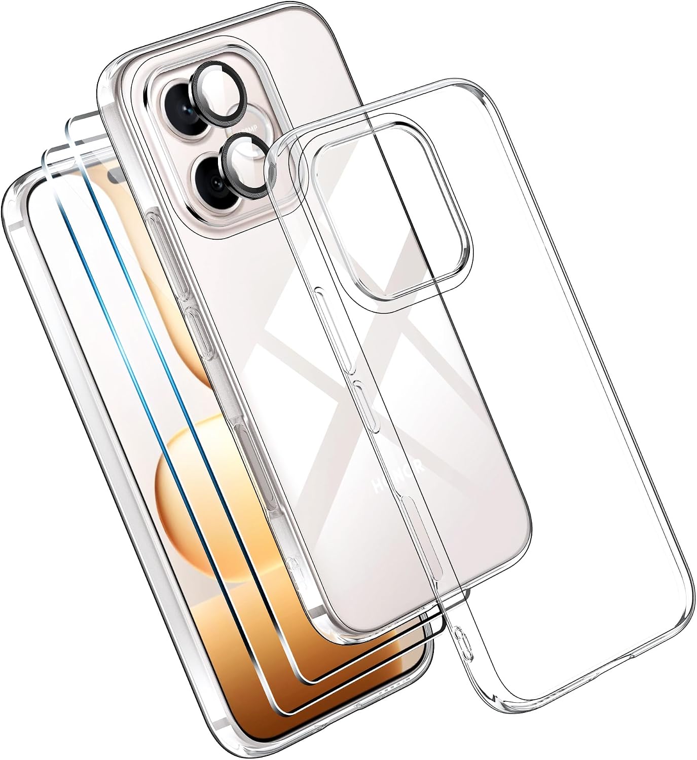 Effcotuo — Capa traseira transparente para HONOR 600 Lite