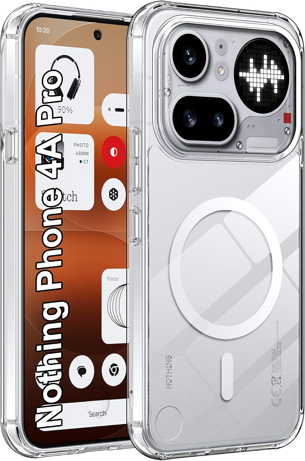 Fitudoos — Capa traseira magnética para Nothing Phone (4a) Pro