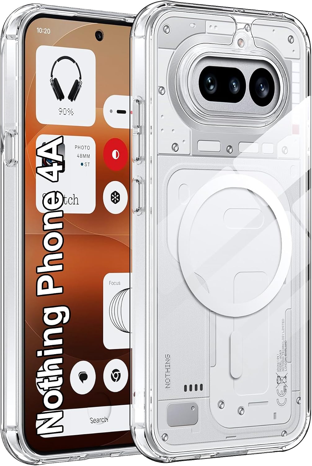 Fitudoos — Capa traseira magnética para Nothing Phone (4a)