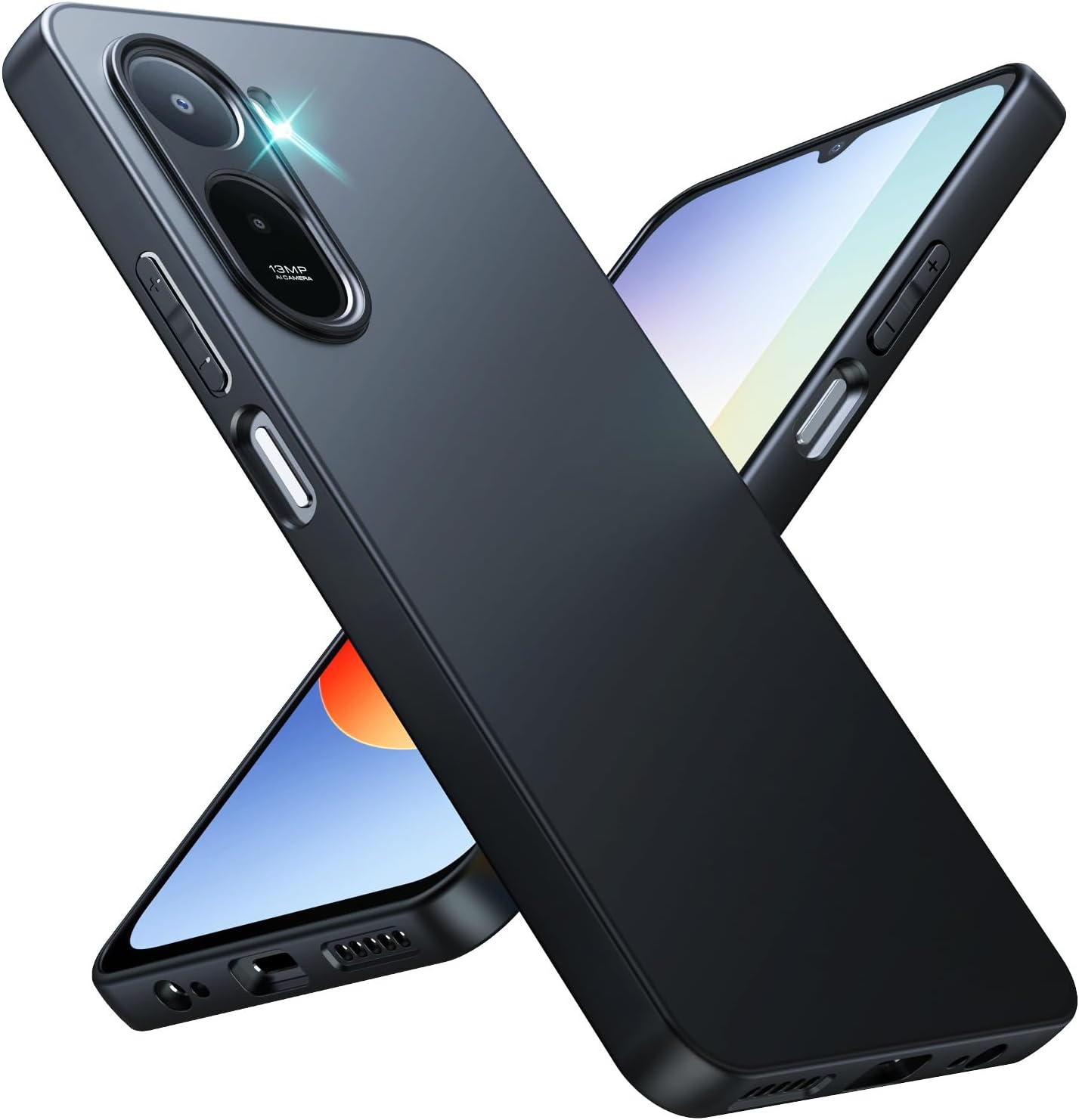 TesRank Funda para Xiaomi Redmi A7 Pro 4G Case Ultrafina, Carcasa Suave TPU Case Silicona Redmi A7 Pro Flexible [Anti Huella] [Resistente Arañazos] [Ultraligero]-Negro