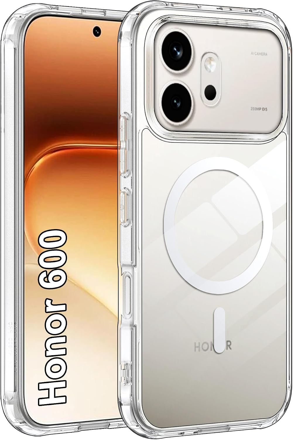 Fitudoos — Capa traseira magnética para HONOR 600