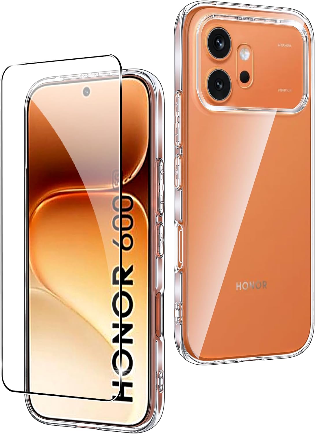 CAUHENYEE — Capa traseira transparente para HONOR 600