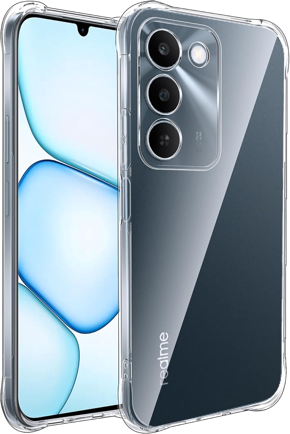 Funda para Realme C100/C83/P4 Lite 5G,suave ultrafina de TPU transparente