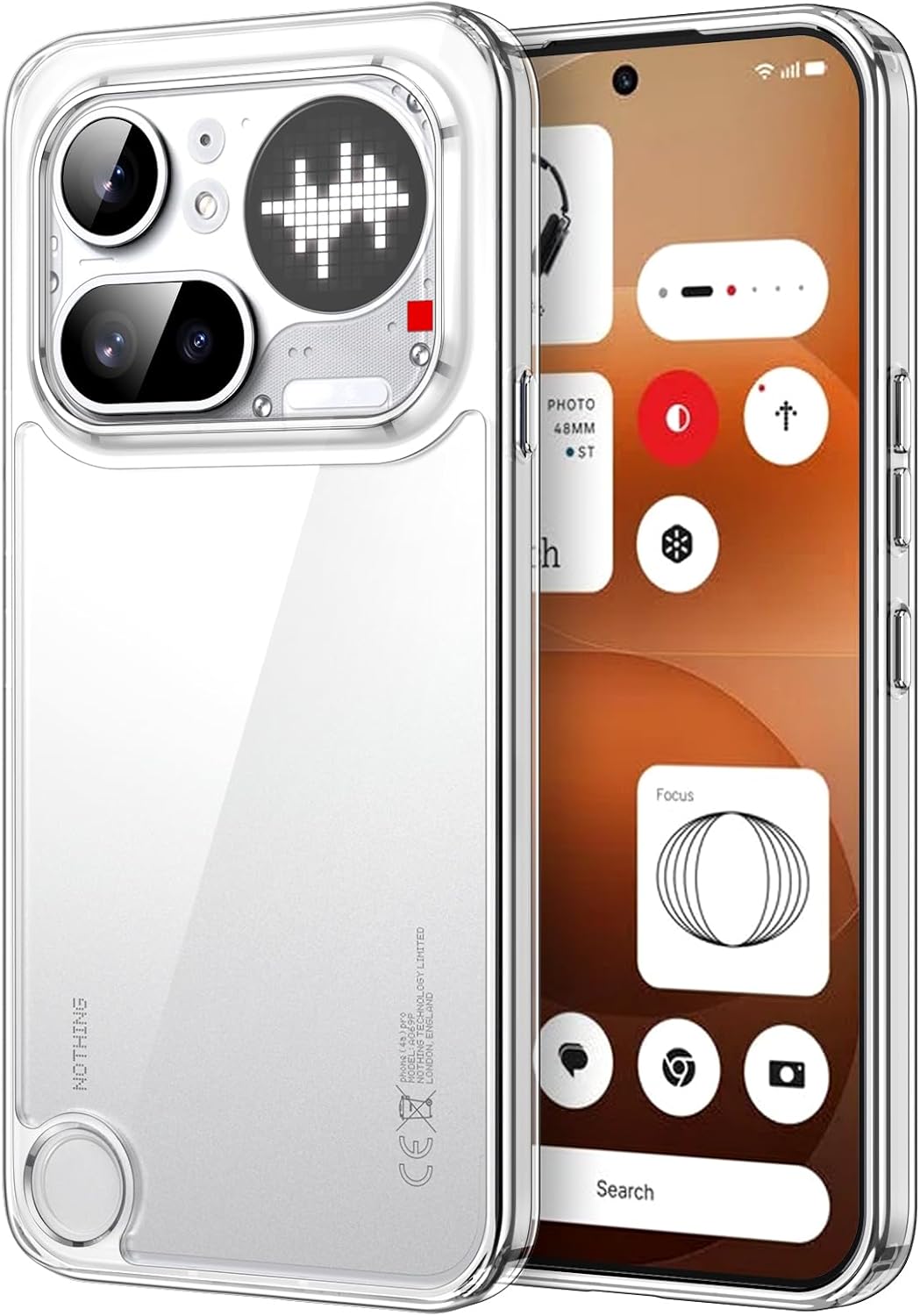 JETech — Capa traseira transparente para Nothing Phone (4a) Pro