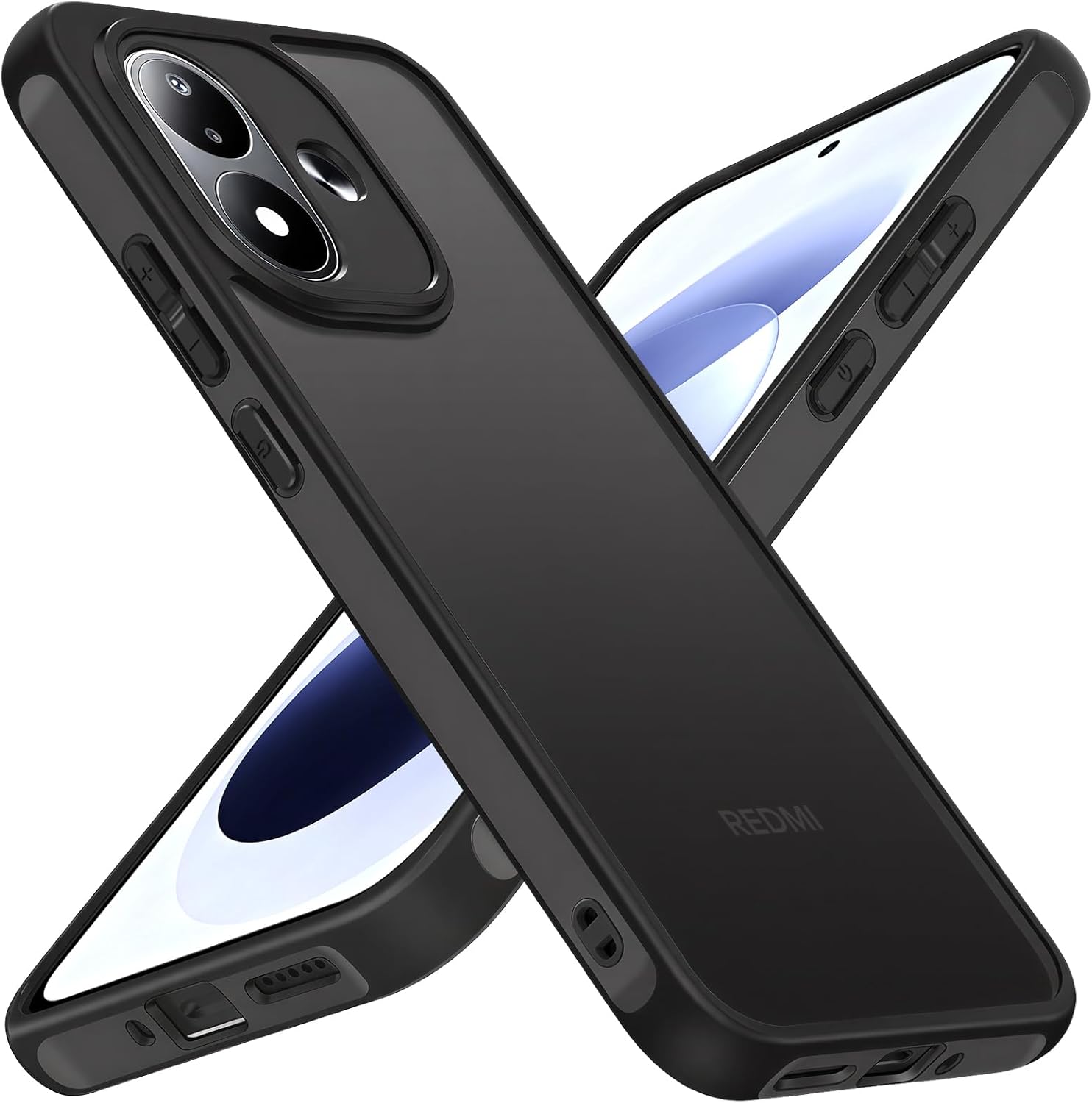 iVoler Funda Mate Negro para Xiaomi Redmi Note 17 4G / 5G, [Protección Grado Militar] Carcasa Protectora Antigolpes, Trasera Translúcida Antihuellas y Antiarañazos Duro PC Respaldo Delgado Bumper Case