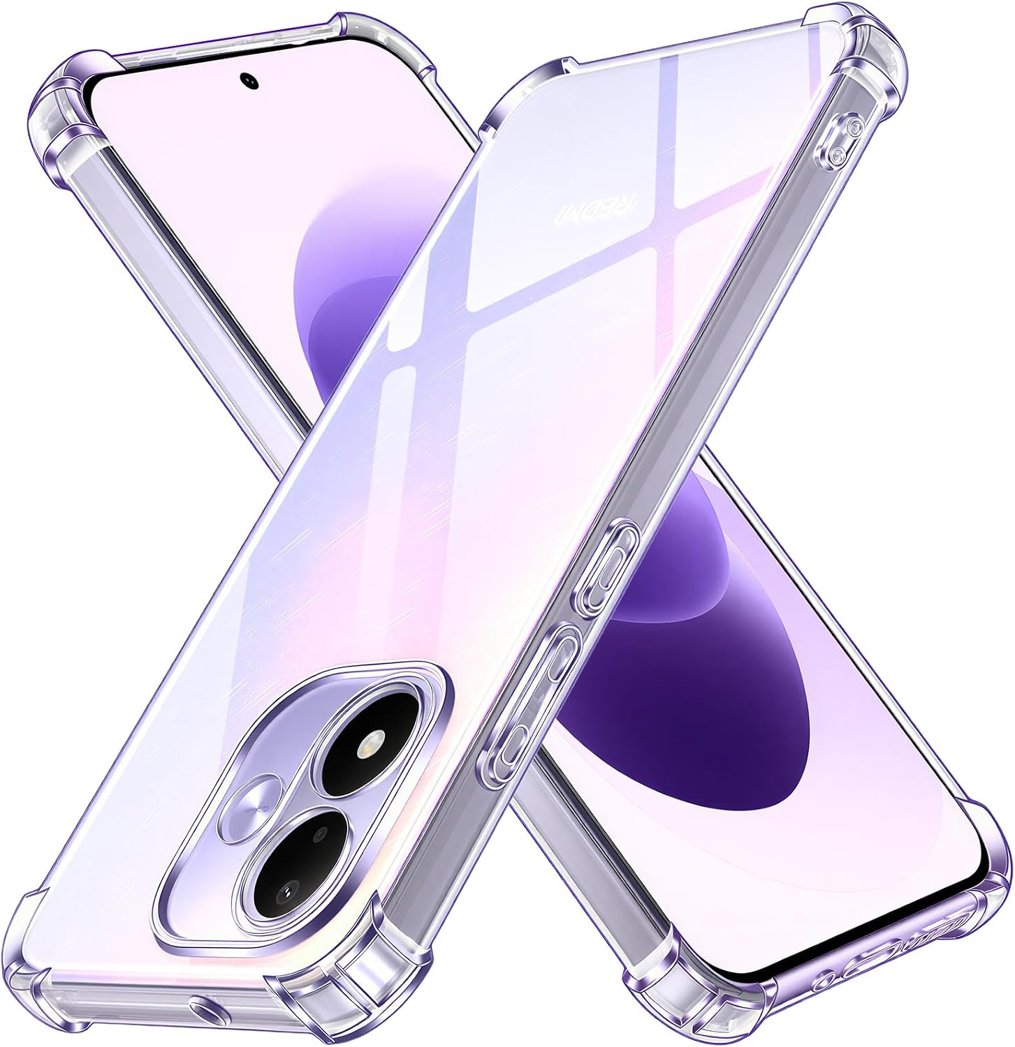 ivoler Funda Clara para Xiaomi Redmi Note 17 4G / 5G, Carcasa Protectora Antigolpes Antiarañazos Transparente con Cojín Esquina Parachoques, Suave TPU Silicona Caso Delgada Bumper Case
