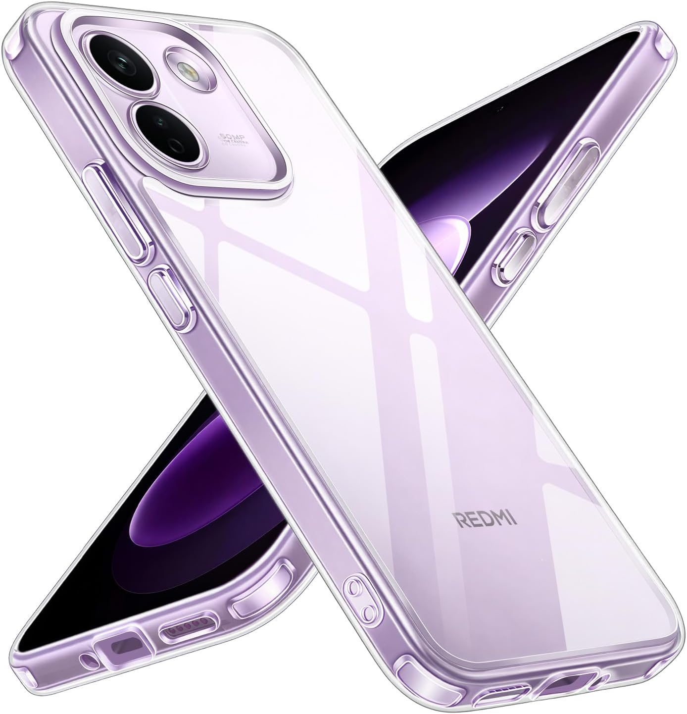 ivoler Funda HD Clara Anti-Amarilleo para Xiaomi Redmi Note 17 Pro MAX 5G, [Protección Grado Militar] Carcasa Bumper Teléfono Antigolpes Transparente Delgado Antiarañazos Duro PC Respaldo Case