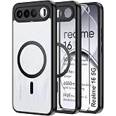 Tieeyivv Funda Magnética para Realme 16 5G Case con MagSafe con Protector de Pantalla Cristal Vidrio Templado Frame Funda de Silicona Flexible + PC Acrílico Carcasa Slim Cover