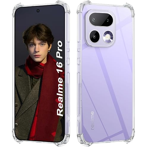 ISOI - Funda Compatible con Realme 16 Pro 5G, con Parachoques de Airbag a Prueba de Golpes Protección Completa,Carcasa Protectora de Silicona TPU Suave Ultrafino - Transparente