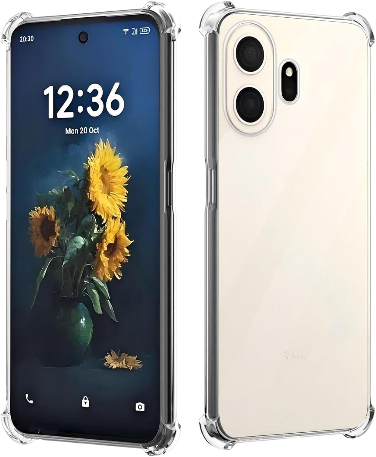 GIOPUEY Funda Compatible con TCL NxtPaper 70 Pro, Ultrafina TPU Carcasa, Protección de Colchón de Aire, Antigolpes - Transparente