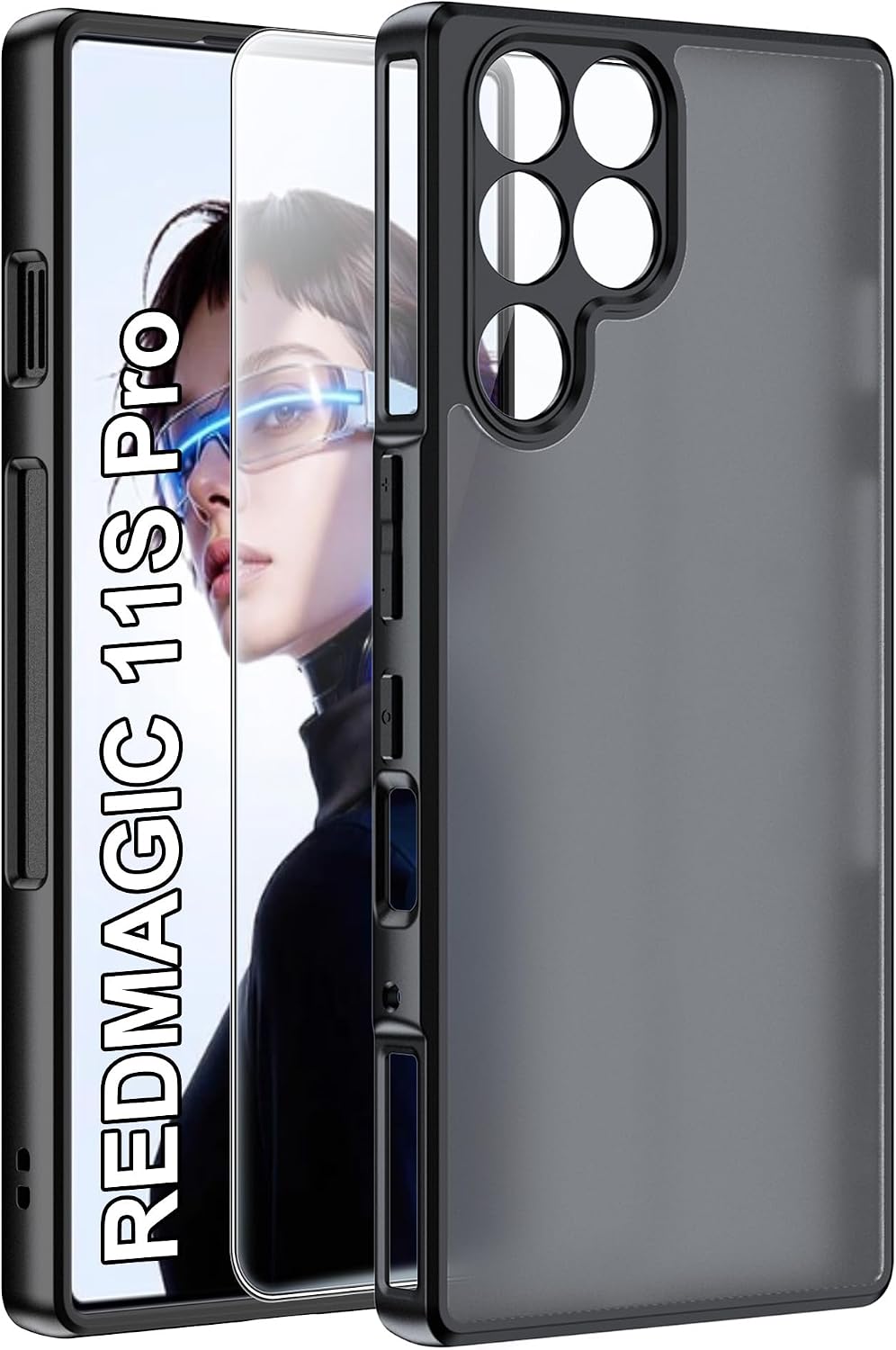 Funda para Redmagic 11S Pro/11Pro+/11Pro, Duro PC y Marco de TPU Funda