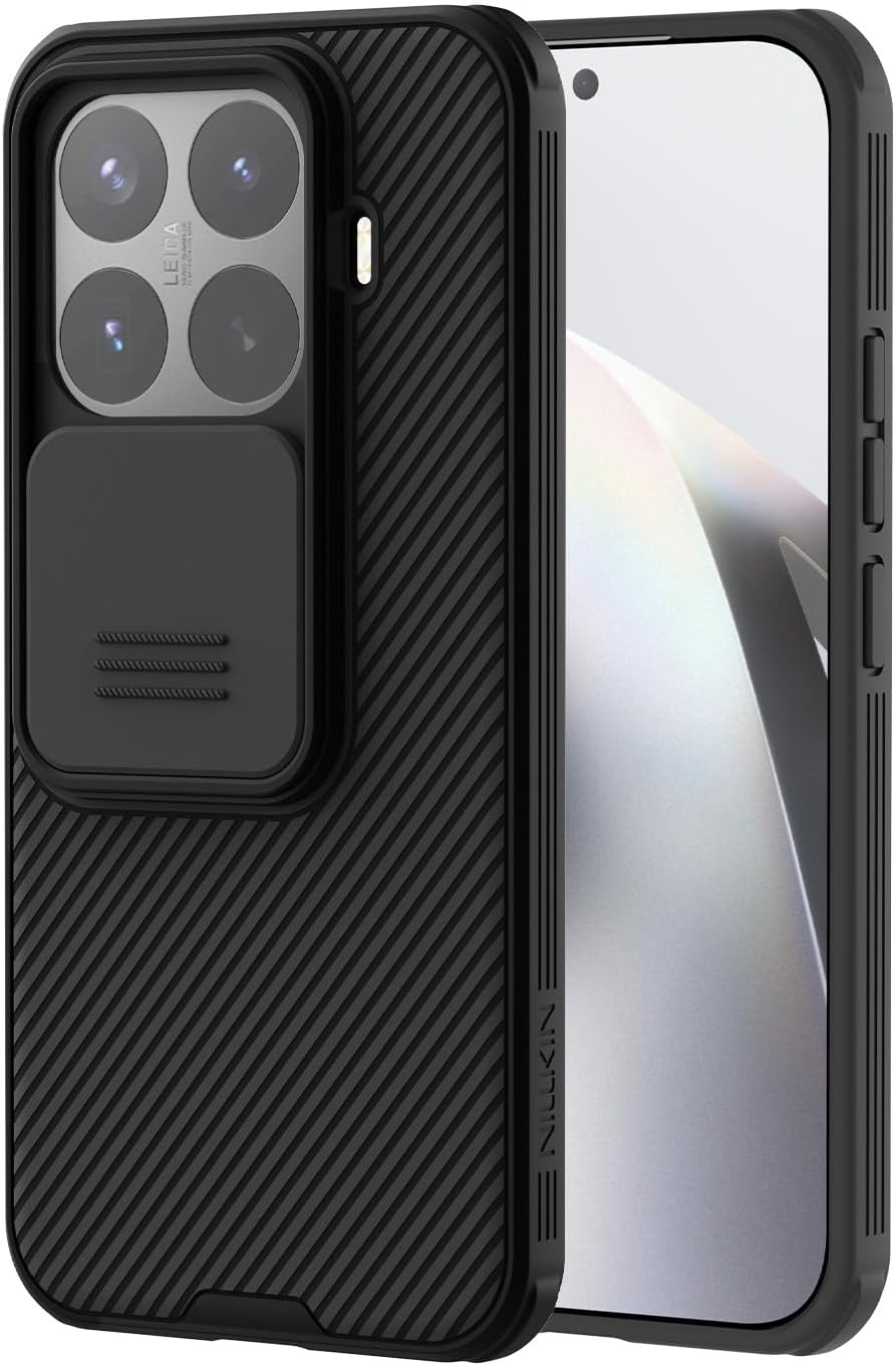 Nillkin Funda Compatible para Xiaomi 17T 2026 5G | Funda con Cubierta Deslizante para la cámara, Resistente a Impactos y arañazos - Negro