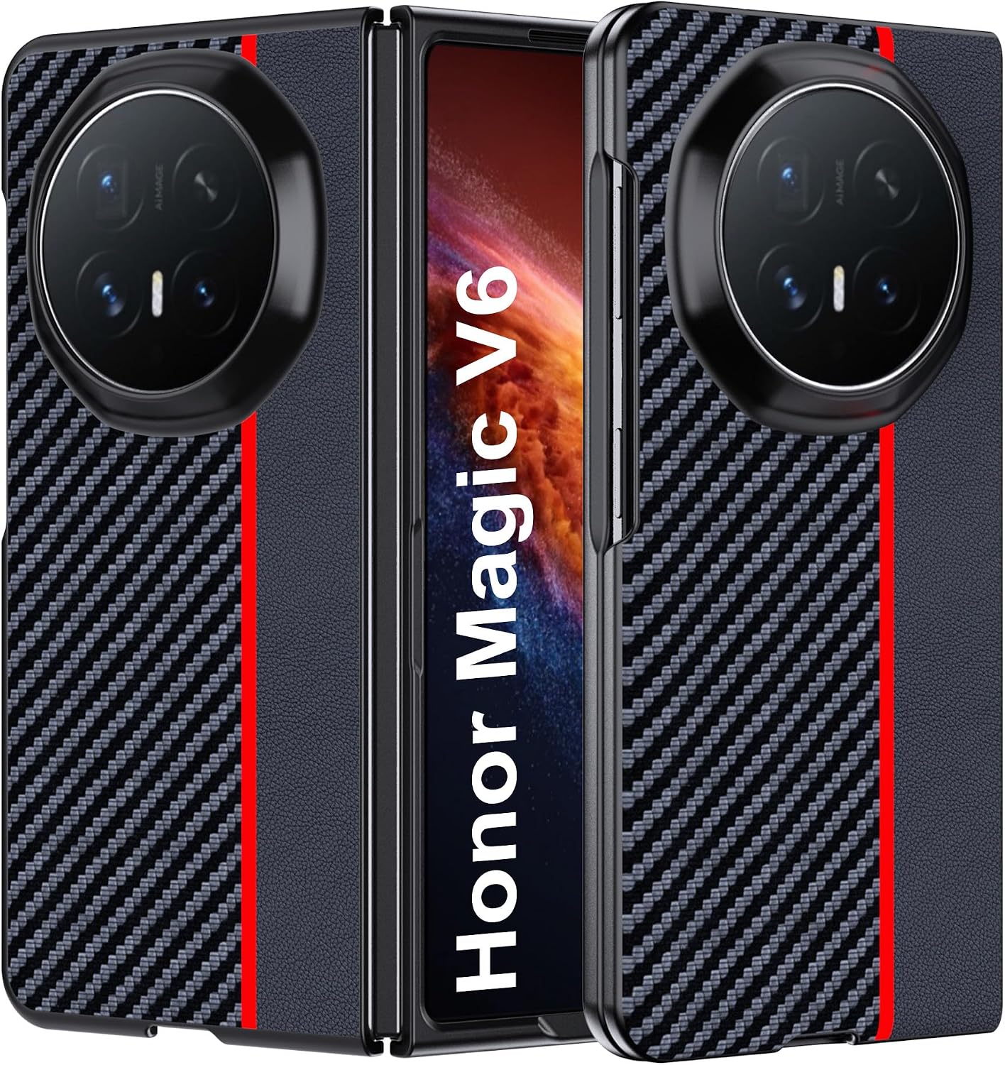 FDHYFGDY para HONOR Magic V6 — capa com rebordos elevados
