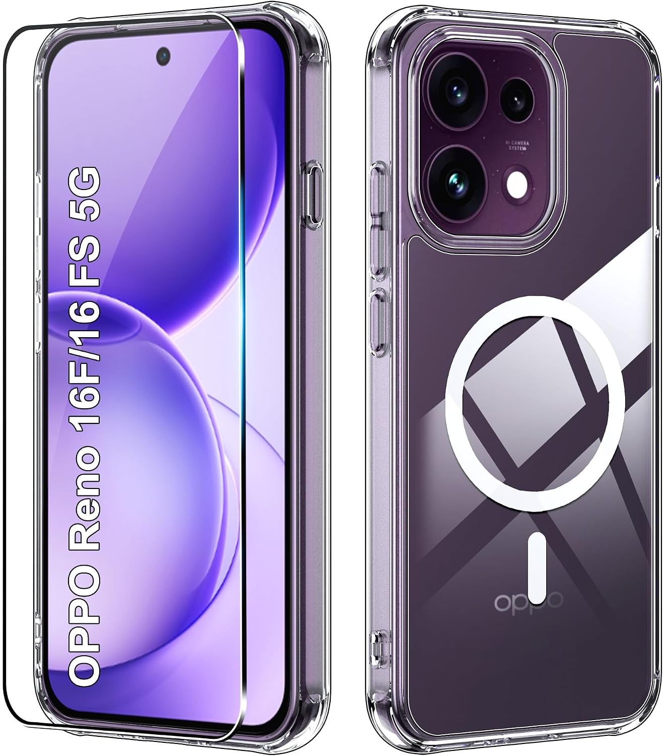Heioloo capa magnética para OPPO Reno16 F 5G / OPPO Reno16 FS 5G