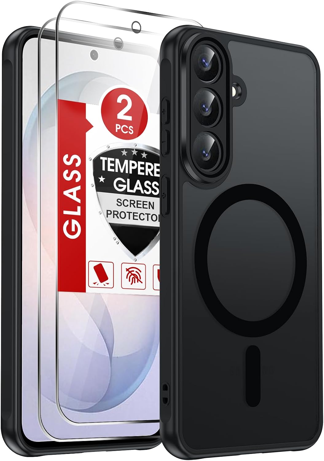 LeYi Funda Magnética para Samsung Galaxy S26 FE /S26FE [NO S26], Negro