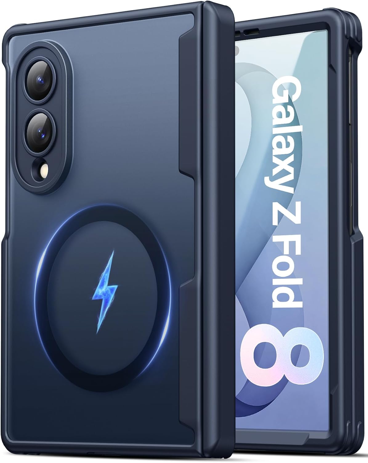 Vihibii Funda para Samsung Galaxy Z Fold 8 con Protector de Pantalla, Negra