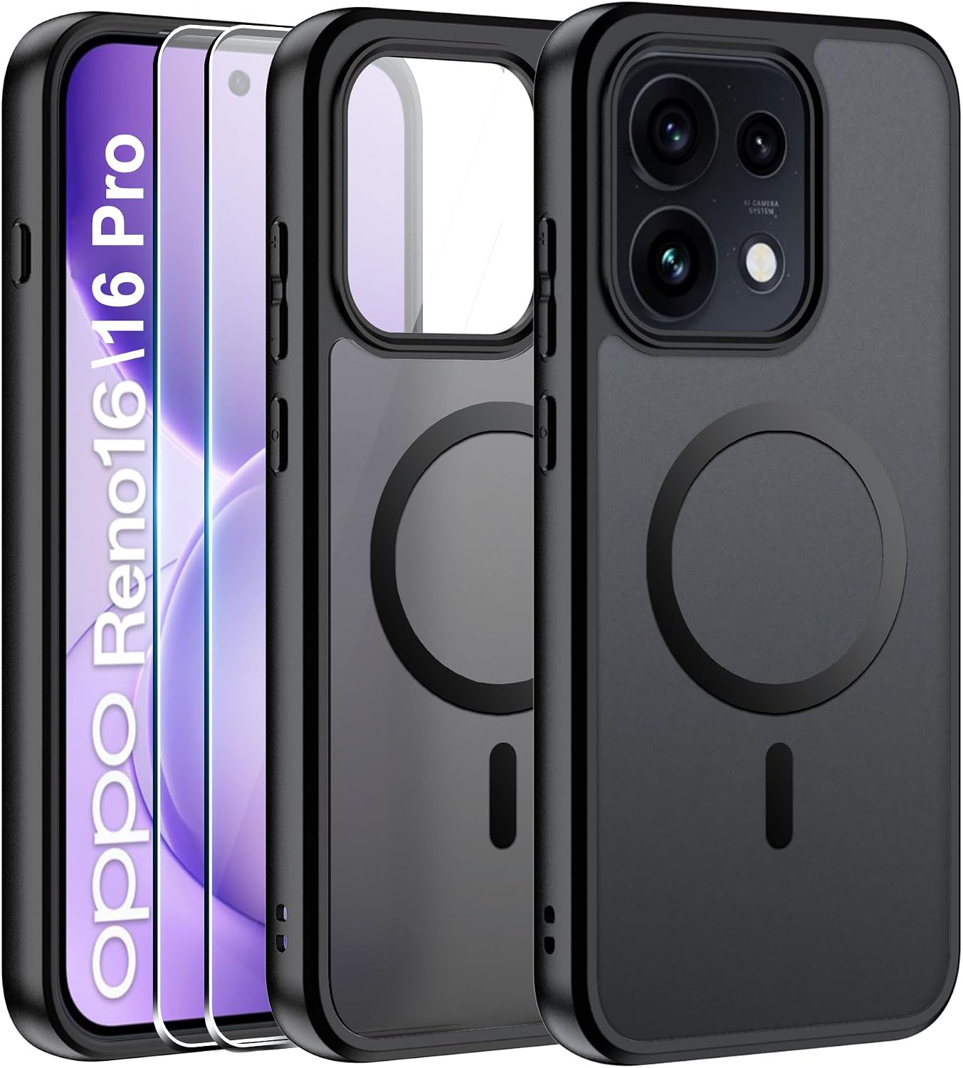 Effcotuo capa magnética para OPPO Reno16 5G / OPPO Reno16 Pro 5G