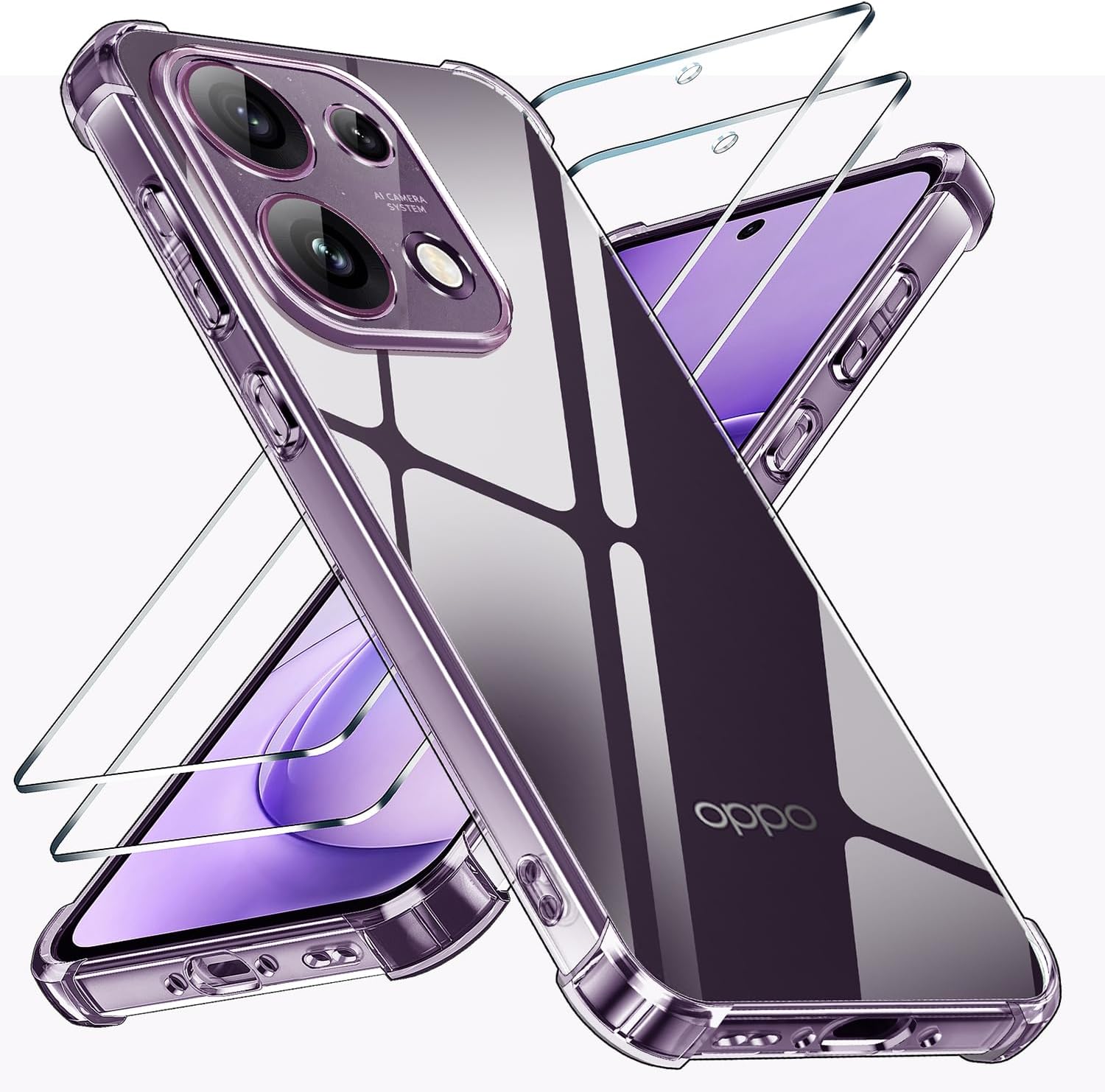 Yohii capa protetora para OPPO Reno16 F 5G / OPPO Reno16 FS 5G — transparente
