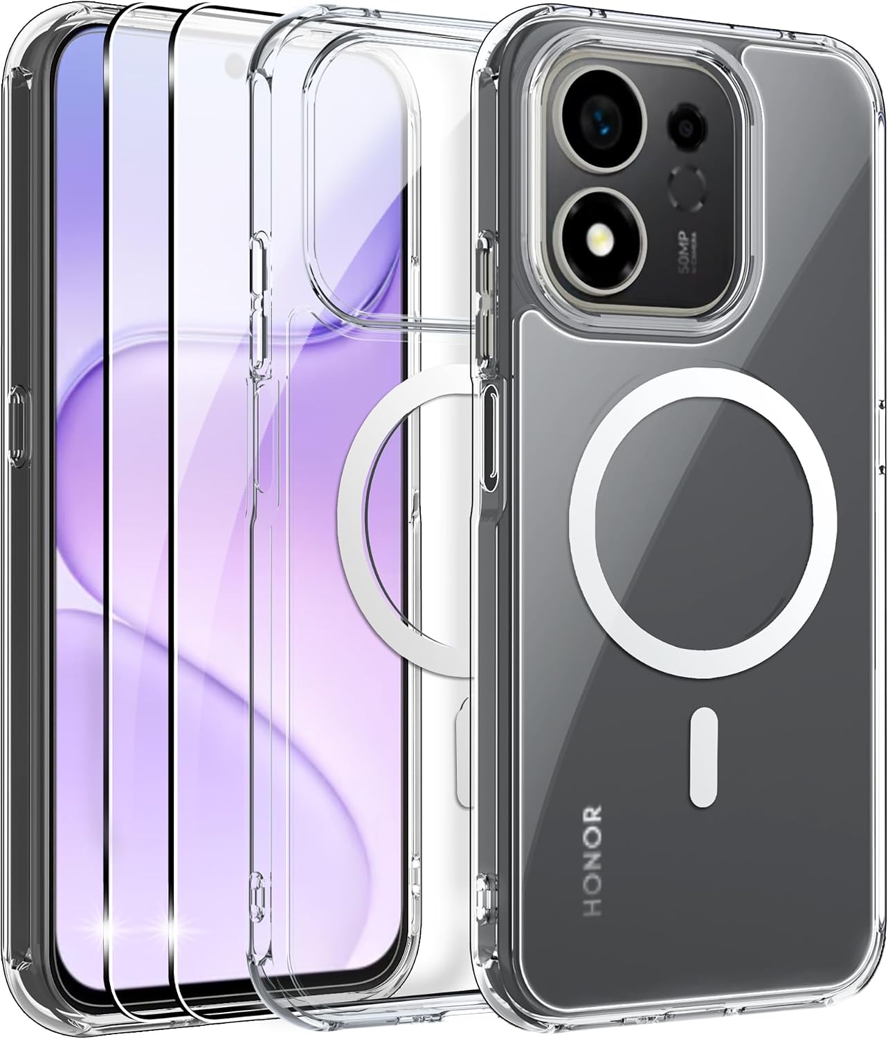 Effcotuo — Capa carteira magnética para HONOR 600 Smart 5G