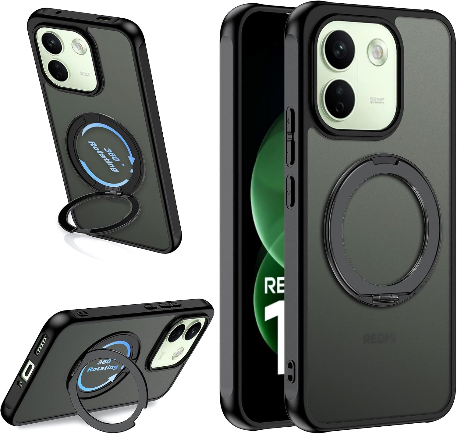 Lemxiee Funda Magnética para Xiaomi Redmi Note 17 Pro MAX 5G Case con Soporte Giratorio de 360° Funda