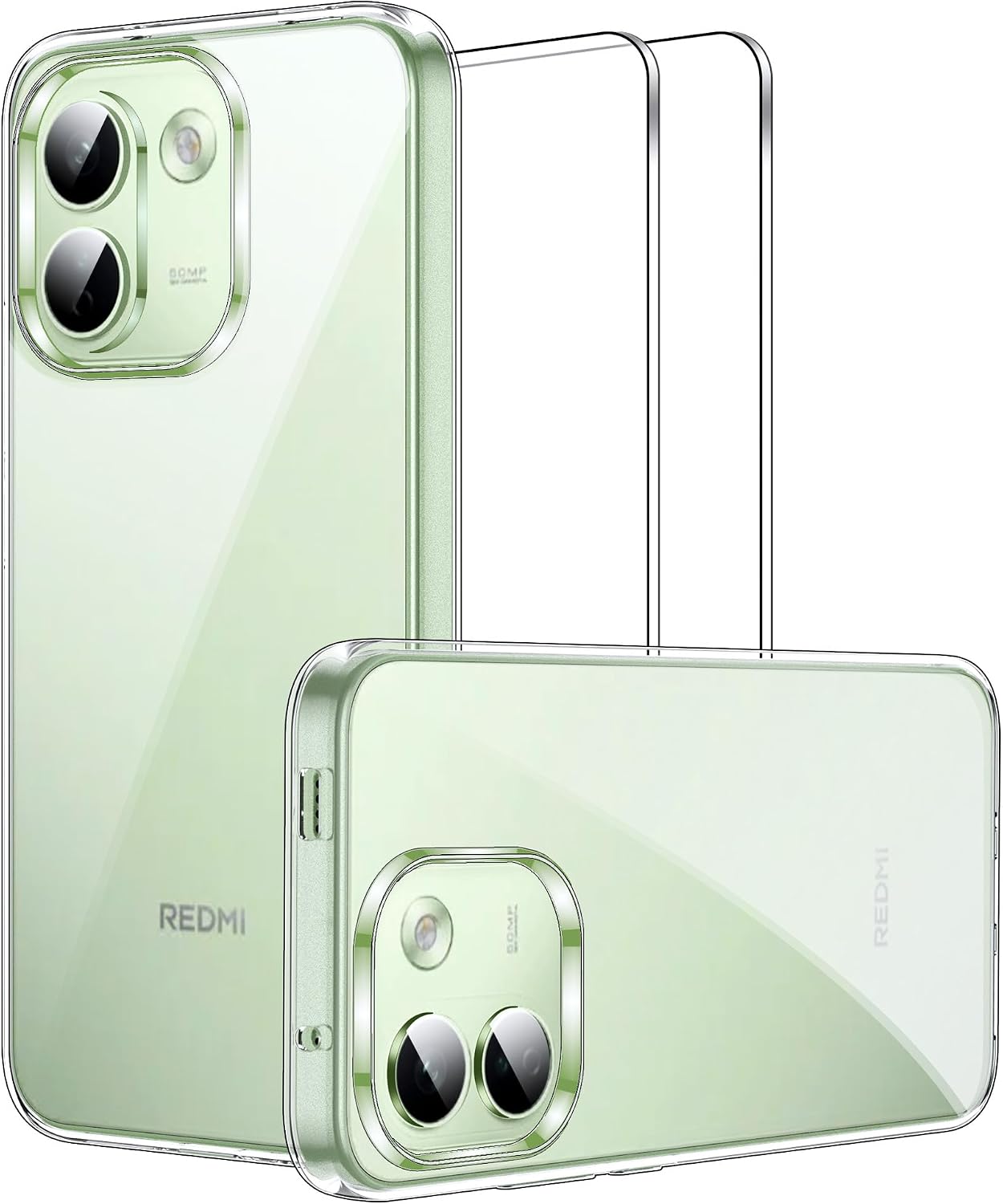 Lemxiee Funda para Xiaomi Redmi Note 17 Pro MAX 5G Case con [2 Pieza] Cristal Templado Protector Pantalla Vidrio Templado Funda Transparente