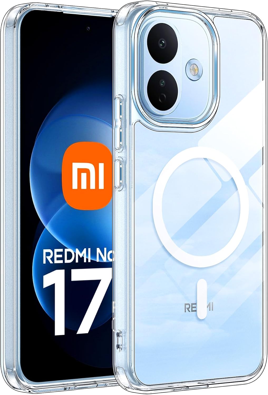 Fitudoos Funda para Xiaomi Redmi Note 17 Pro 5G, Compatible con MagSafe, Protección de Grado Militar, Resistente a Golpes, Antiamarilleo y arañazos Funda-Transparente.