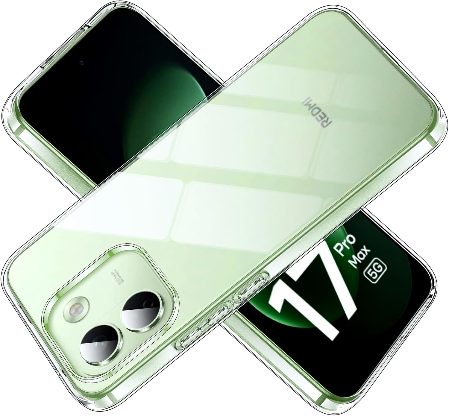 Fitudoos Funda para Xiaomi Redmi Note 17 Pro MAX 5G,Transparente