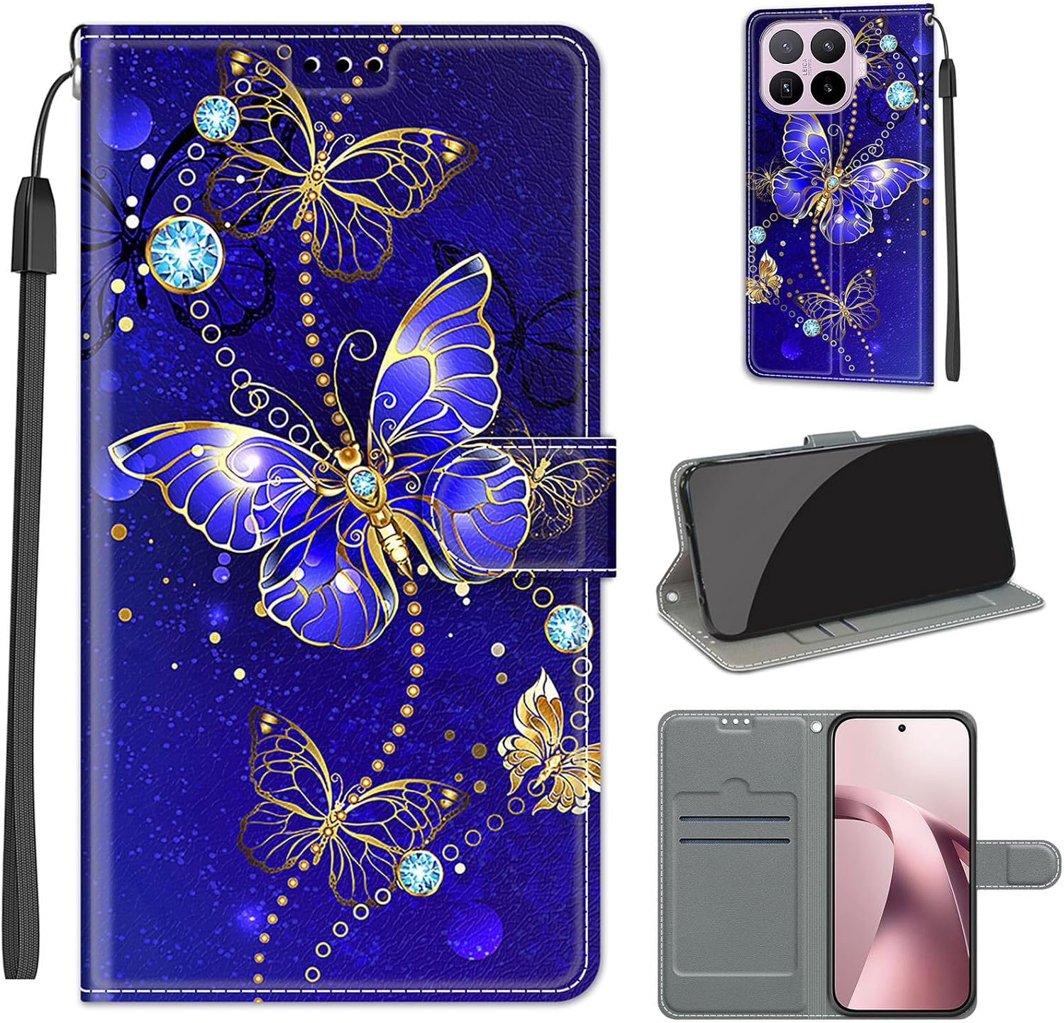 Funda para Xiaomi 17T Pro 5G, Mariposa Azul