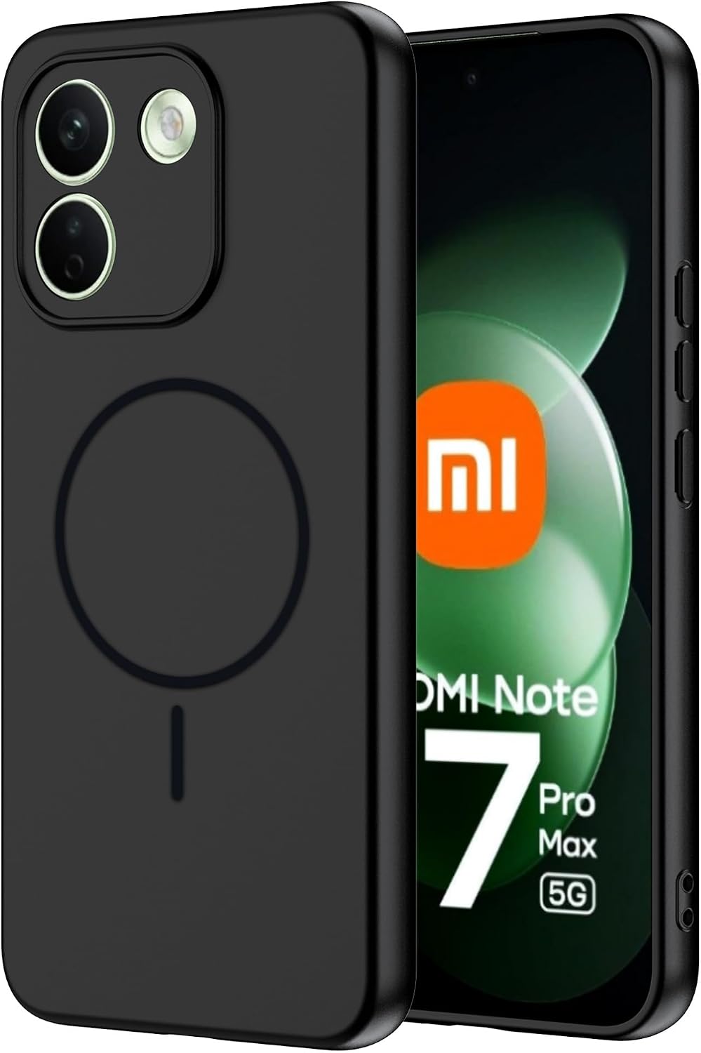 Funda para Redmi Note 17 Pro MAX 5G,Silicona Líquida, Diseño Magnético,Fuerte Atracción Magnética,Suave y Cómoda,A Prueba de Golpes, A Prueba de Caídas -Negro.