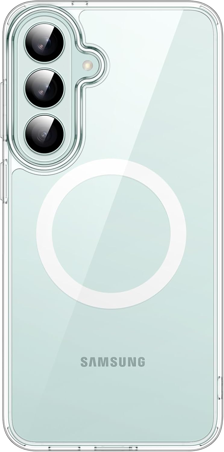 JETech Funda Magnética con Trasera Claro para Samsung Galaxy S26 FE, Claro