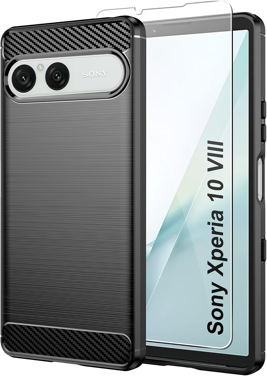 Funda para Sony Xperia 10 VIII/Xperia 10 VII+1 Piezas Cristal Templado