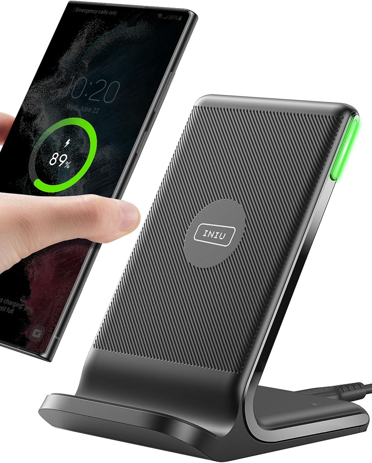 INIU suporte sem fios de 15 W com LED adaptativo
