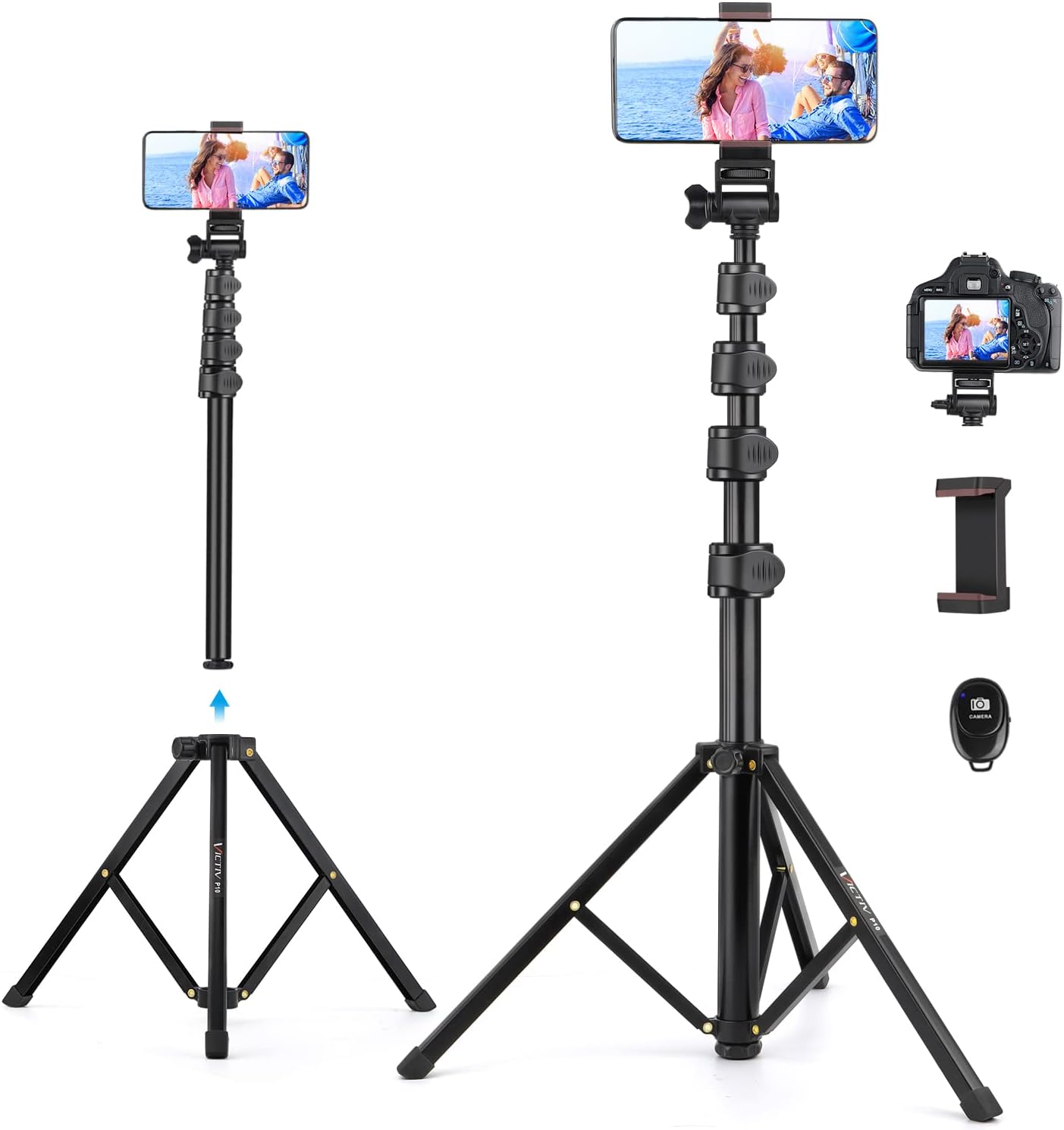 Victiv tripé e pau de selfie de 172 cm